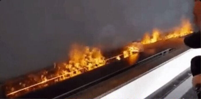 These Are Not Flames, But Rather Water Vapor Illuminated By LED Lighting