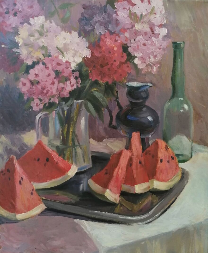 The Artist Is A Painter Who Reflects Life And Conveys Emotions.