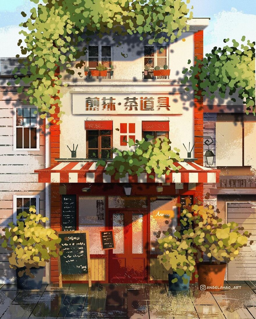 The Most Charming Facades Created Digitally By Artist Angela Hao