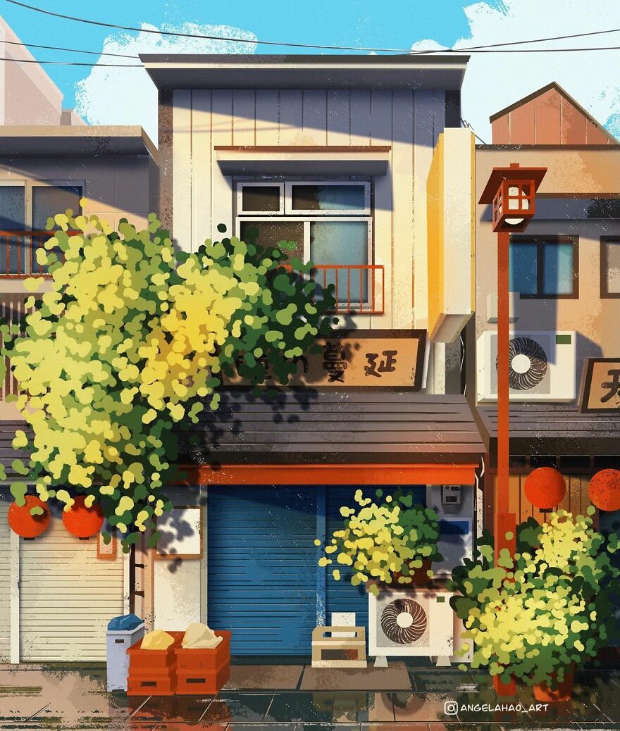 The Most Charming Facades Created Digitally By Artist Angela Hao