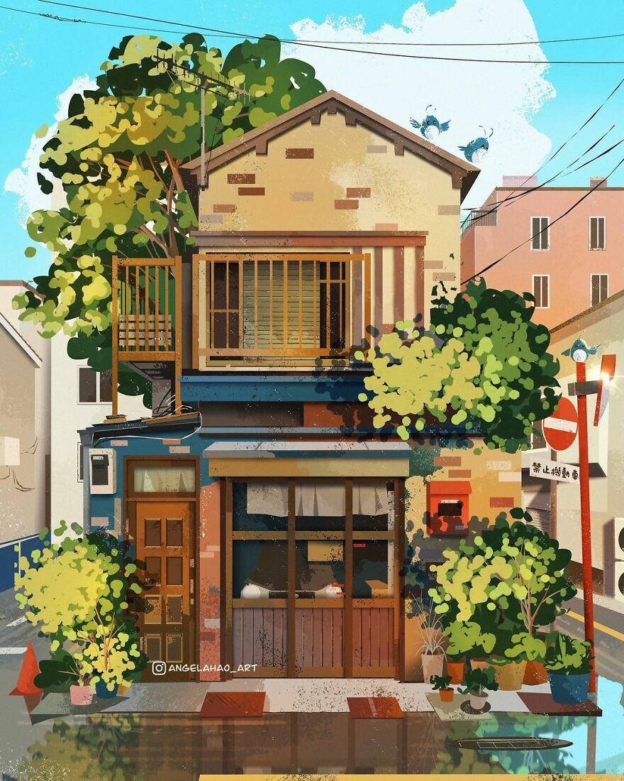 The Most Charming Facades Created Digitally By Artist Angela Hao