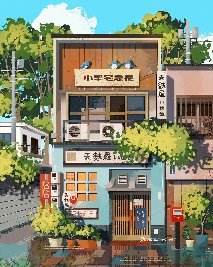 The Most Charming Facades Created Digitally By Artist Angela Hao