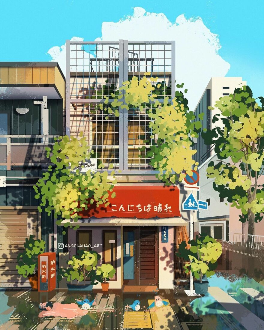 The Most Charming Facades Created Digitally By Artist Angela Hao