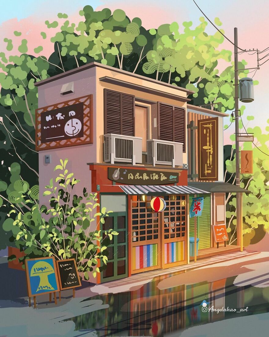 The Most Charming Facades Created Digitally By Artist Angela Hao