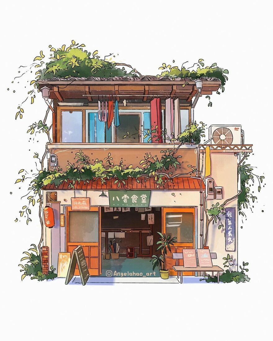 The Most Charming Facades Created Digitally By Artist Angela Hao