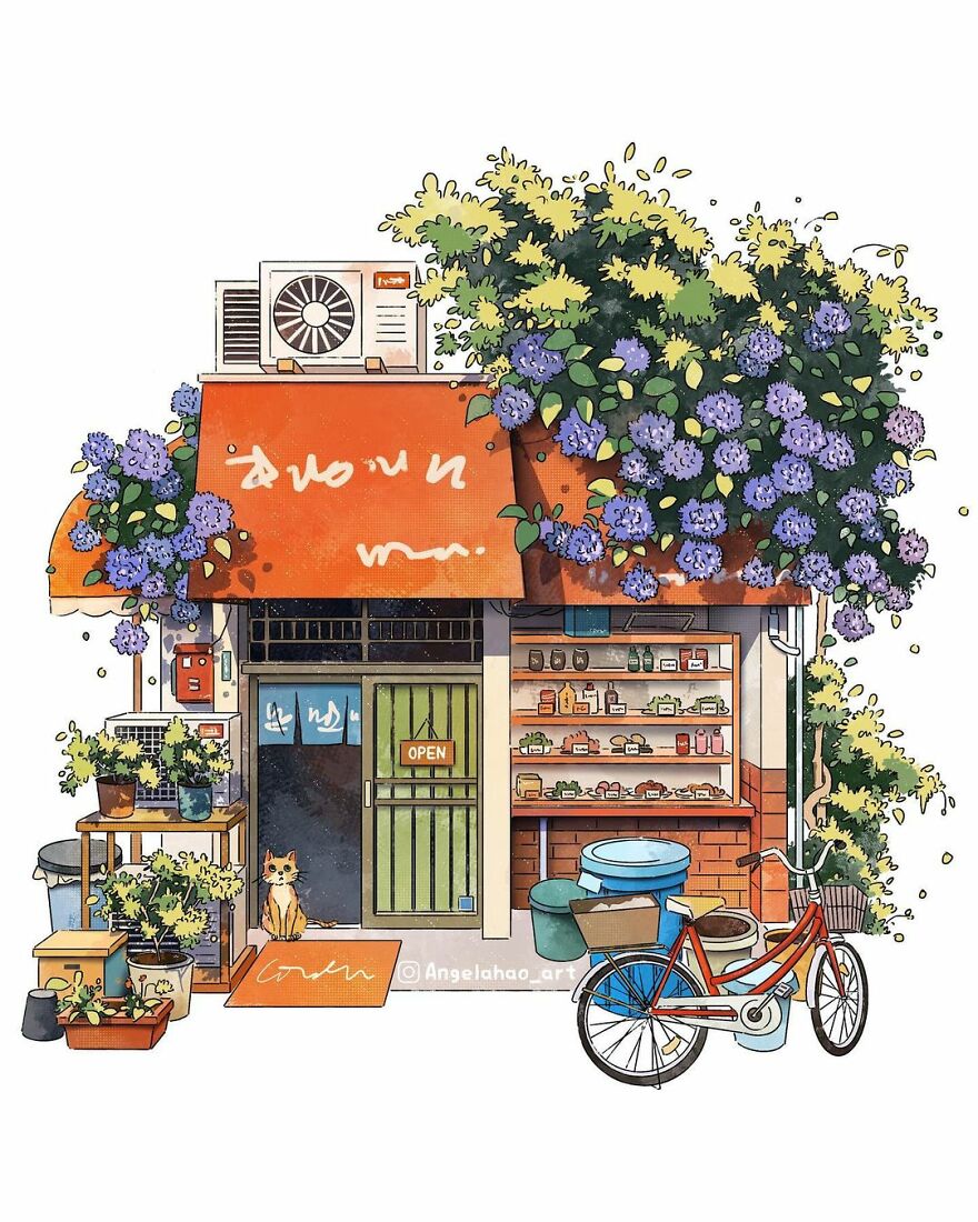 The Most Charming Facades Created Digitally By Artist Angela Hao