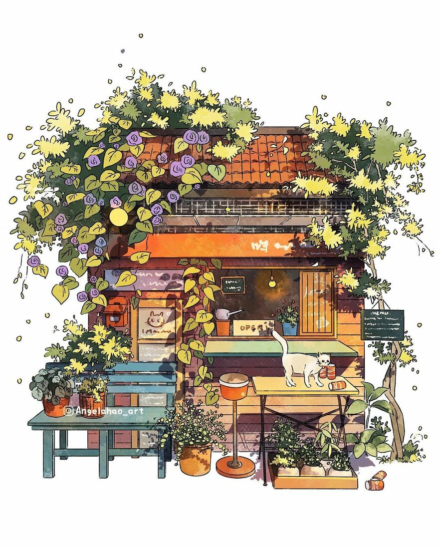 The Most Charming Facades Created Digitally By Artist Angela Hao