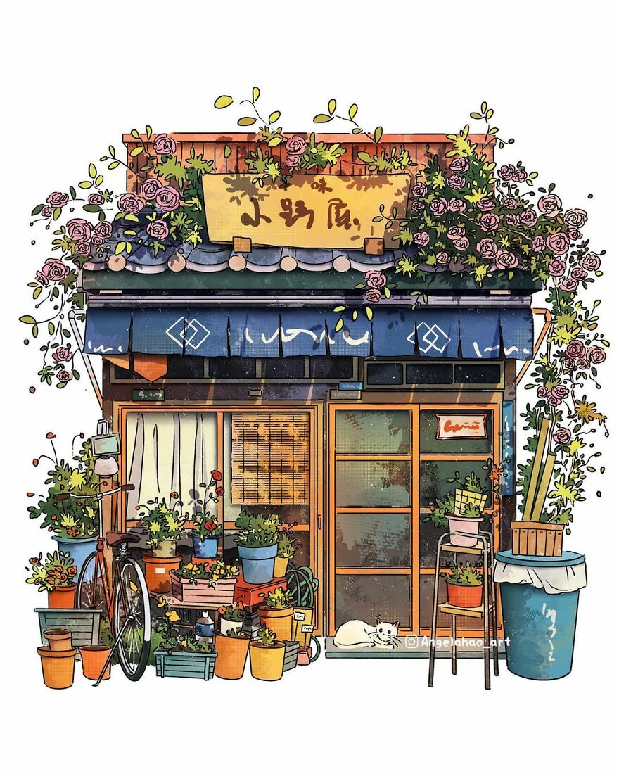 The Most Charming Facades Created Digitally By Artist Angela Hao