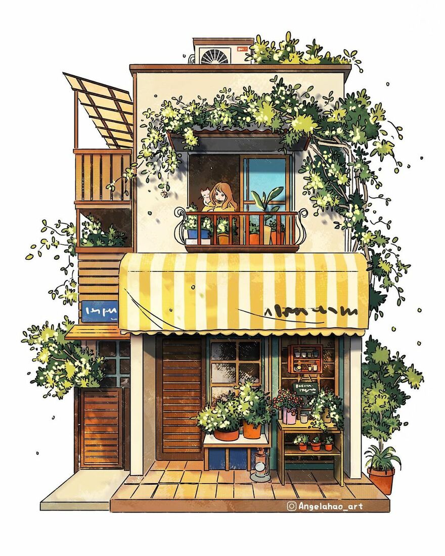 The Most Charming Facades Created Digitally By Artist Angela Hao
