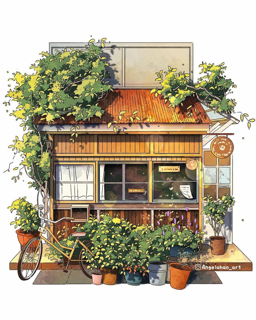 The Most Charming Facades Created Digitally By Artist Angela Hao