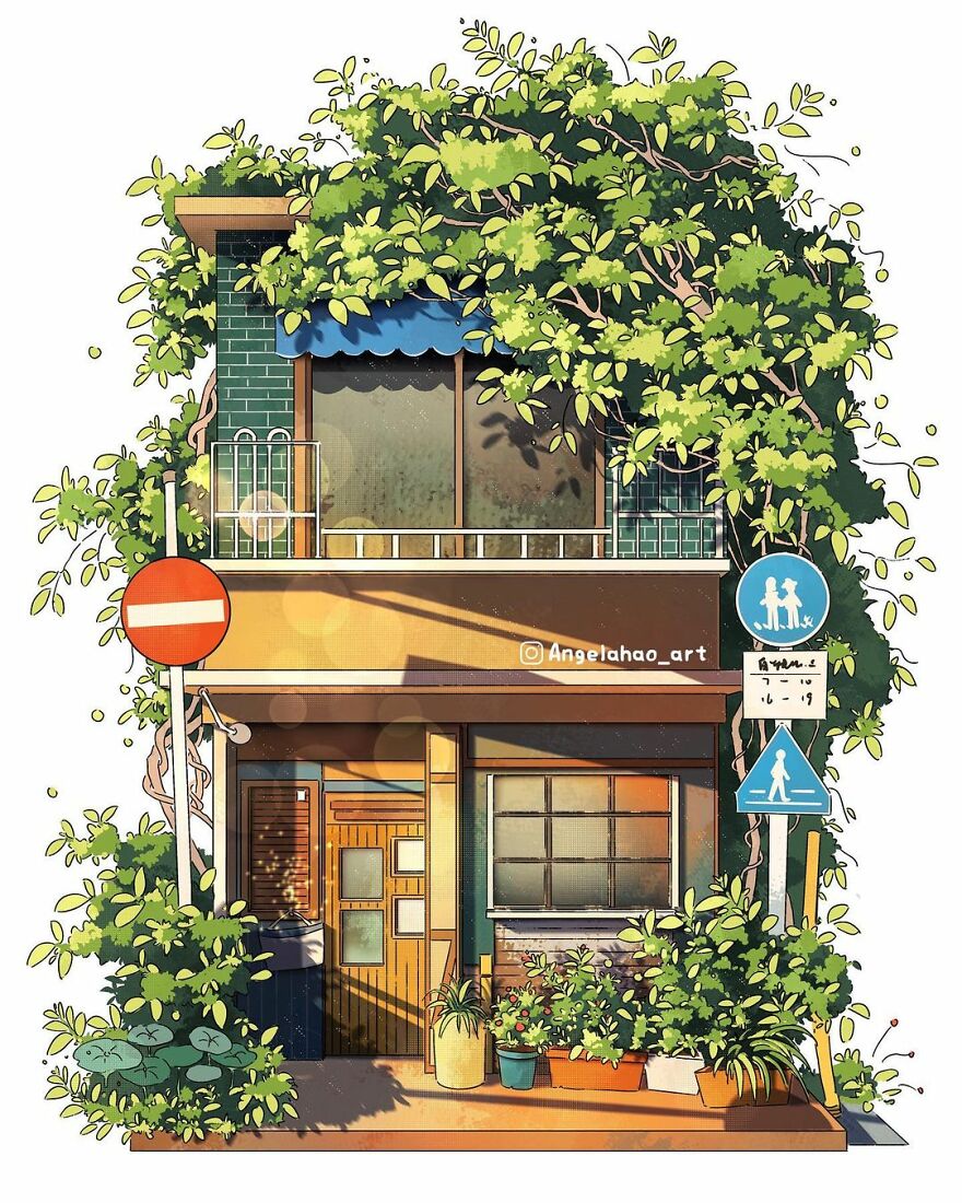 The Most Charming Facades Created Digitally By Artist Angela Hao