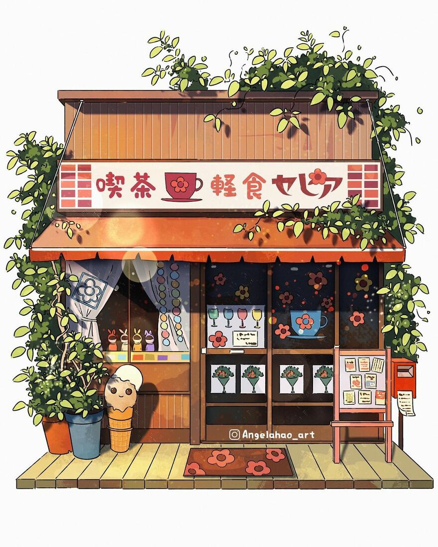 The Most Charming Facades Created Digitally By Artist Angela Hao