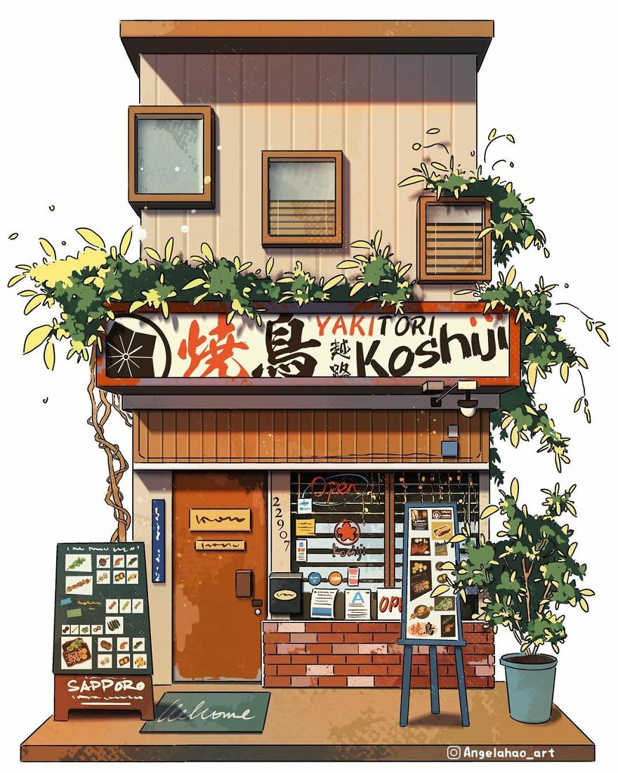 The Most Charming Facades Created Digitally By Artist Angela Hao