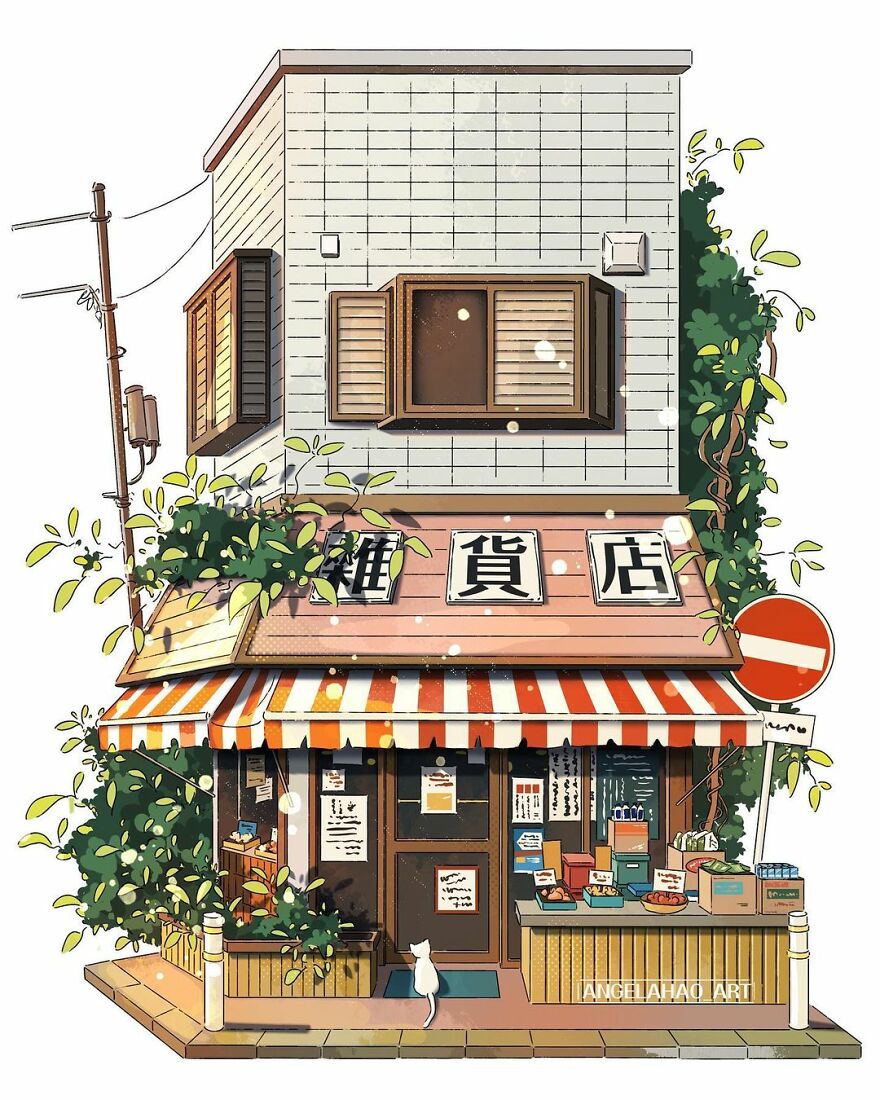 The Most Charming Facades Created Digitally By Artist Angela Hao