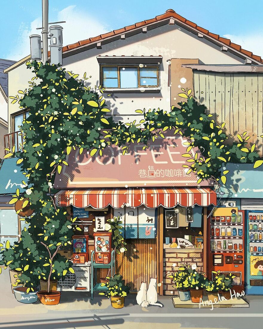 The Most Charming Facades Created Digitally By Artist Angela Hao