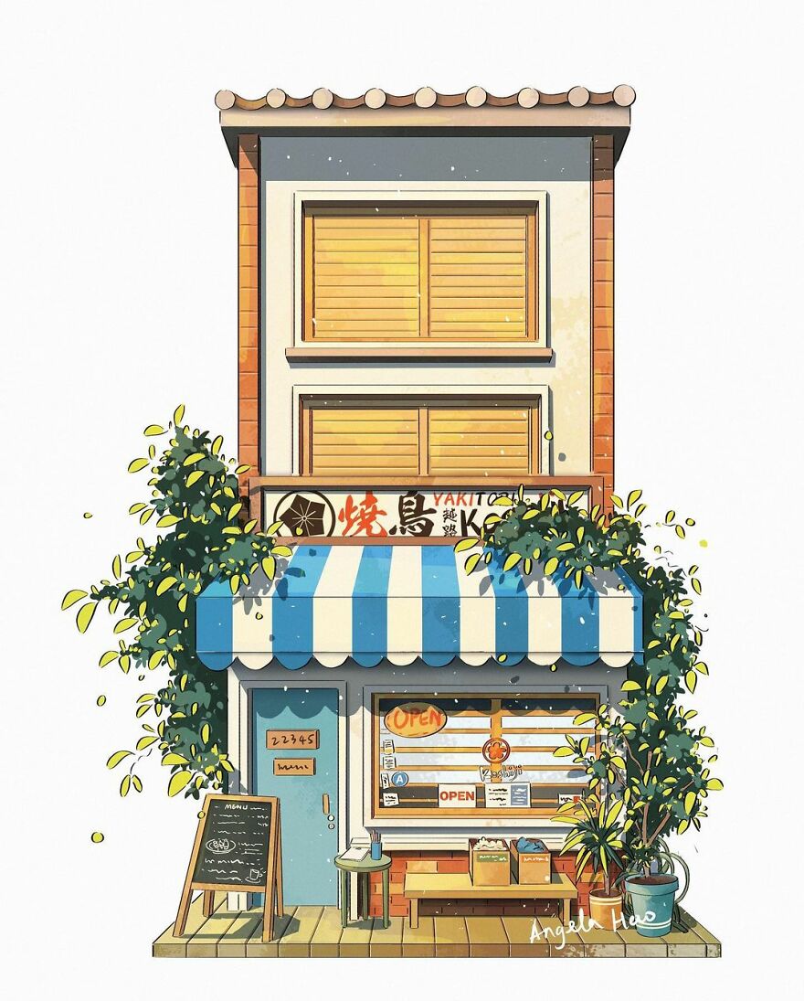 The Most Charming Facades Created Digitally By Artist Angela Hao