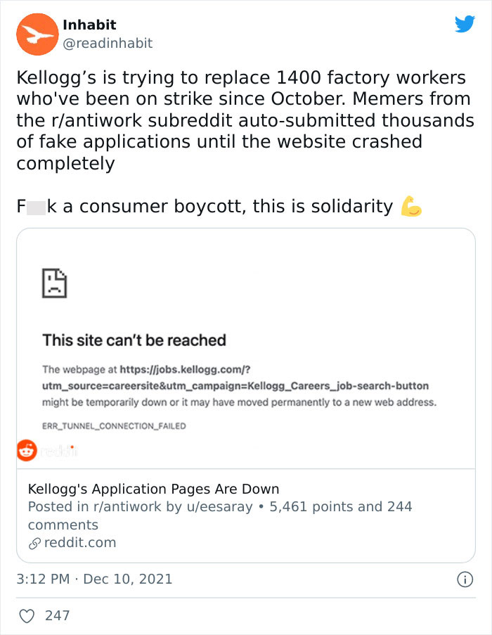 Kellogg&rsquo;s Decides To Replace 1,400 Employees, People Online Clap Back With Fake Job Applications, Crashing Their Website