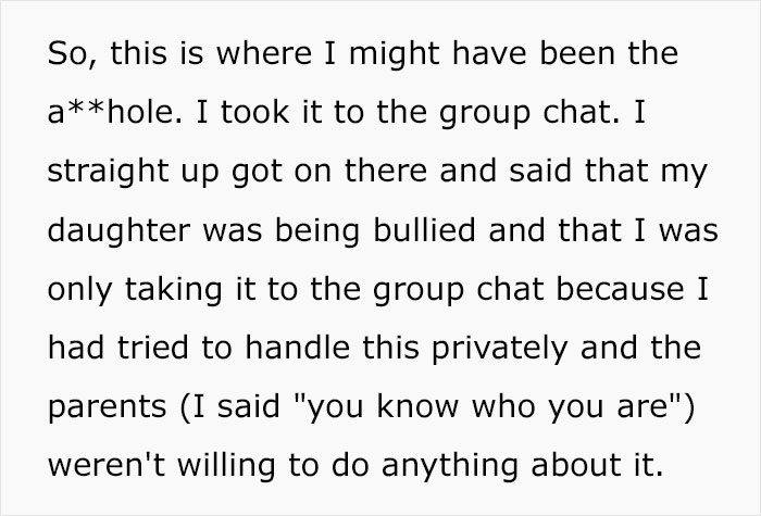 Woman Gets Accused Of ‘Publicly Humiliating’ The Mother Of Her Daughter’s Bully, Asks People Online If She Was Wrong Woman Gets Accused Of ‘Publicly Humiliating’ The Mother Of Her Daughter’s Bully, Asks People Online If She Was Wrong