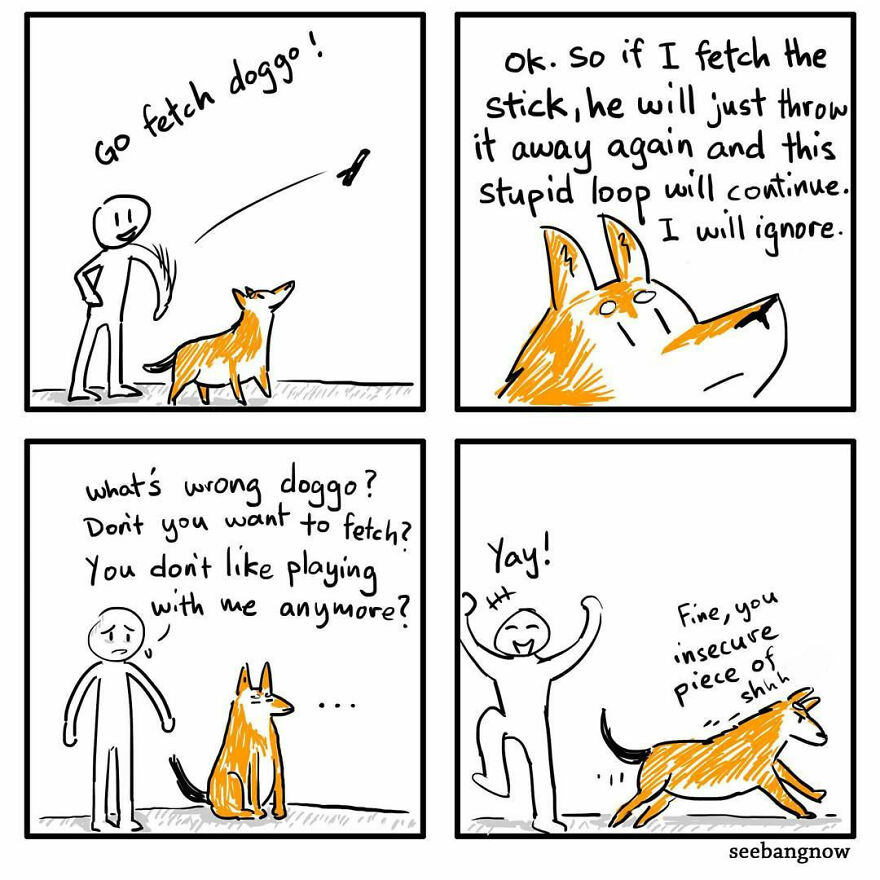 Illustrator Shows In Funny Comics What Dogs Really Think (30 Comics)