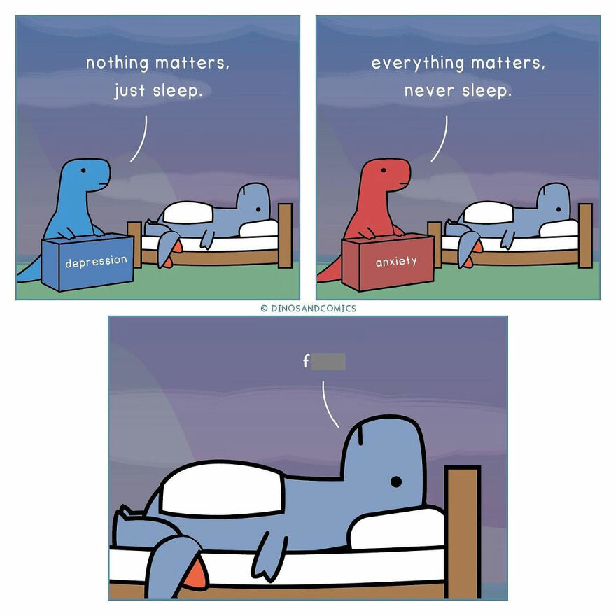 New Honest Comics About Mental Health Illustrated With Dinosaurs