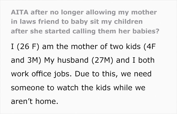 Mom Wonders If She Was A Jerk For Making The New Babysitter Cry After She Started Telling Her Kids That They&rsquo;re Actually Hers