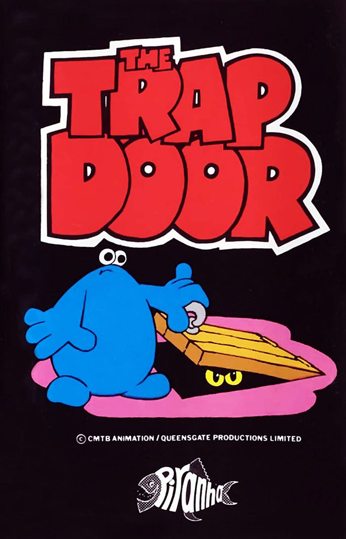 “Trap Door cartoon character from iconic ‘80s series with eyes peeking out from a door.”