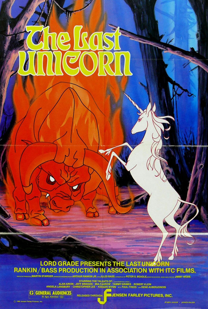 Poster of The Last Unicorn movie 