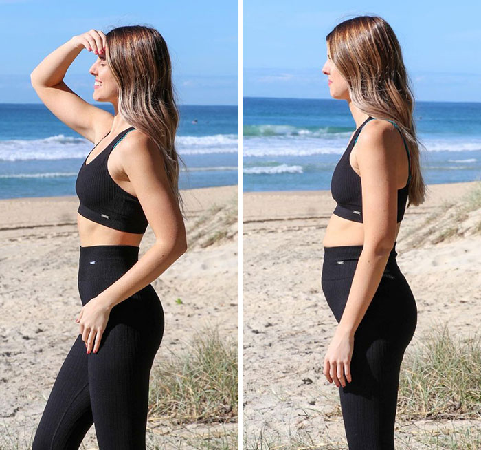 Woman Challenges Unrealistic Body Standards With Side-By-Side “Real Me Monday” Photos Of Herself (30 Pics)