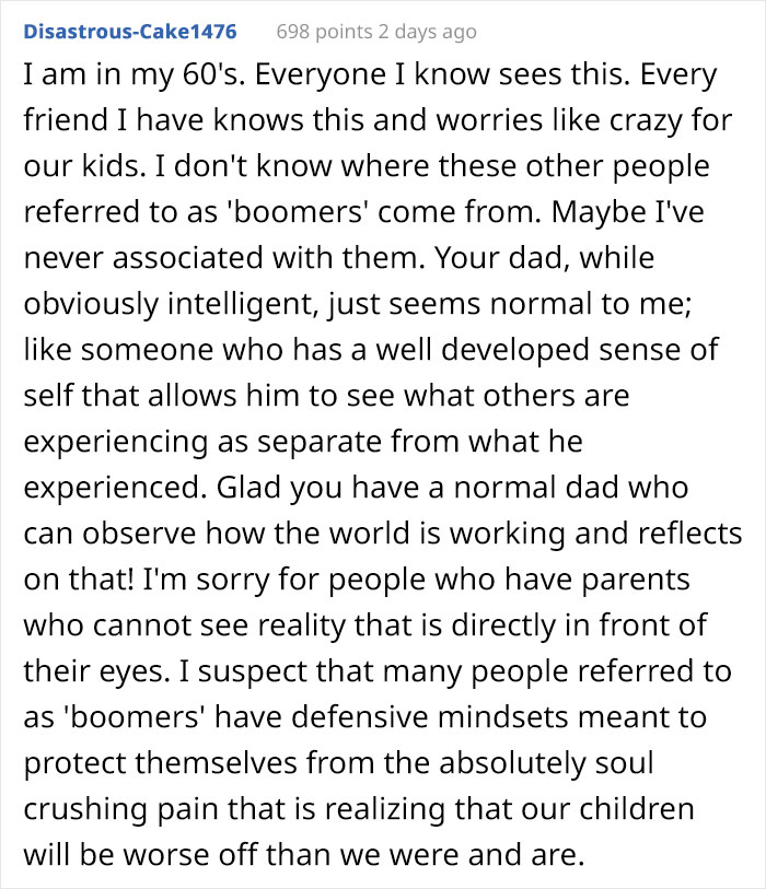 "Boomer" Dad Shares His Perspective On Today's Labor Issues In The US, A Lot Of People Agree