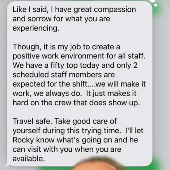 Woman Informs Her Boss That Her Sister Is Dying And She Won't Come To Work, She Responds With Passive-Aggressive Messages