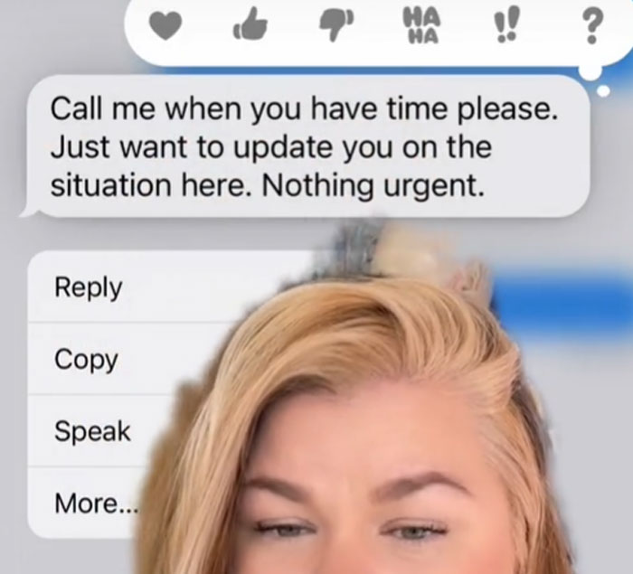 Woman Informs Her Boss That Her Sister Is Dying And She Won't Come To Work, She Responds With Passive-Aggressive Messages