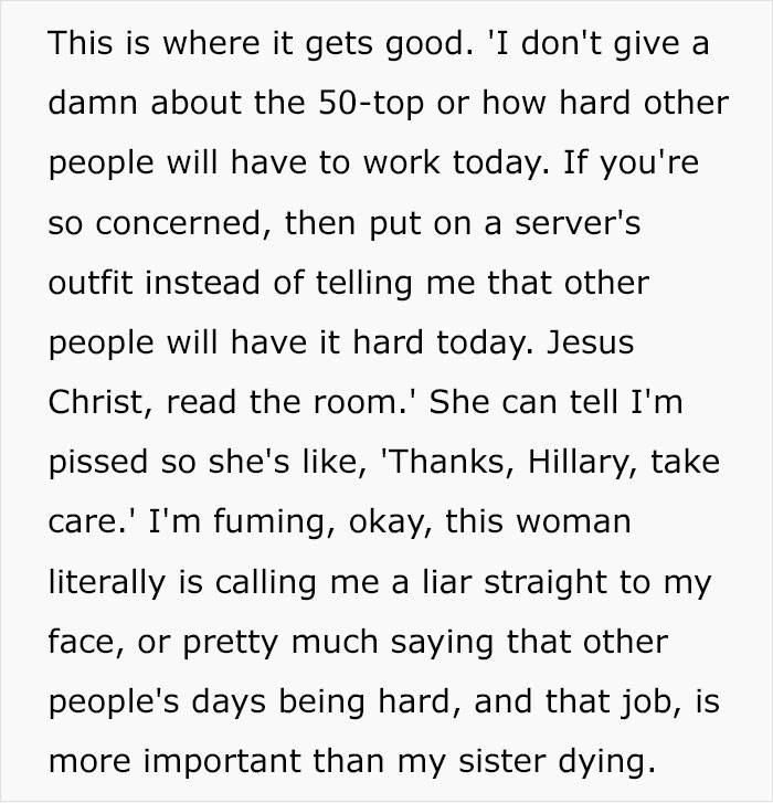 Woman Informs Her Boss That Her Sister Is Dying And She Won't Come To Work, She Responds With Passive-Aggressive Messages