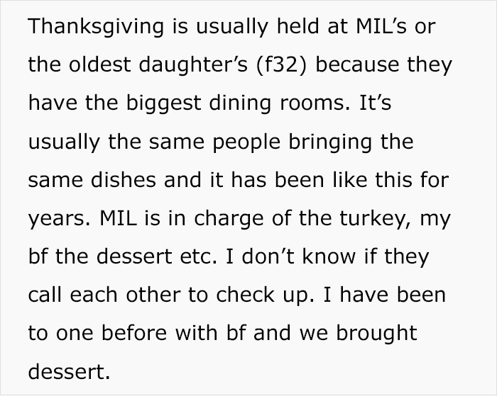 BF's Mother Couldn't "Remember" Girlfriend's Name, So She Got Revenge During Thanksgiving