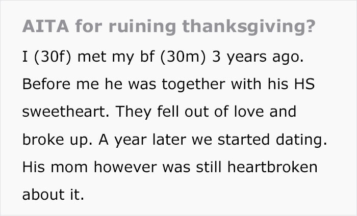 BF's Mother Couldn't "Remember" Girlfriend's Name, So She Got Revenge During Thanksgiving