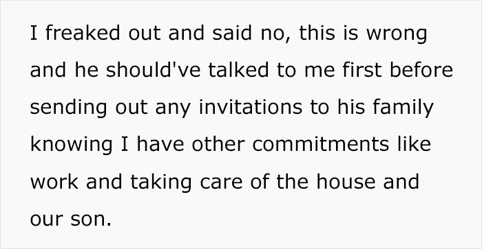 Husband Disrespects Wife By Inviting His Huge Family Over For A 5-Day Christmas Celebration Without Asking Her