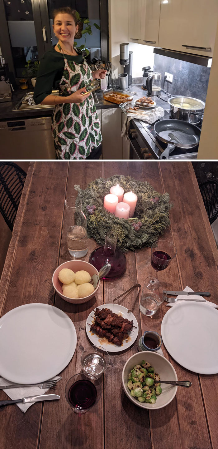 After My Beloved Grandma Died This Year And Me Being Unable To Visit My Family, I Decided To Keep Up The Traditional Family Christmas Dinner She Used To Make