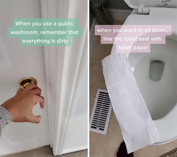 Using Public Bathroom