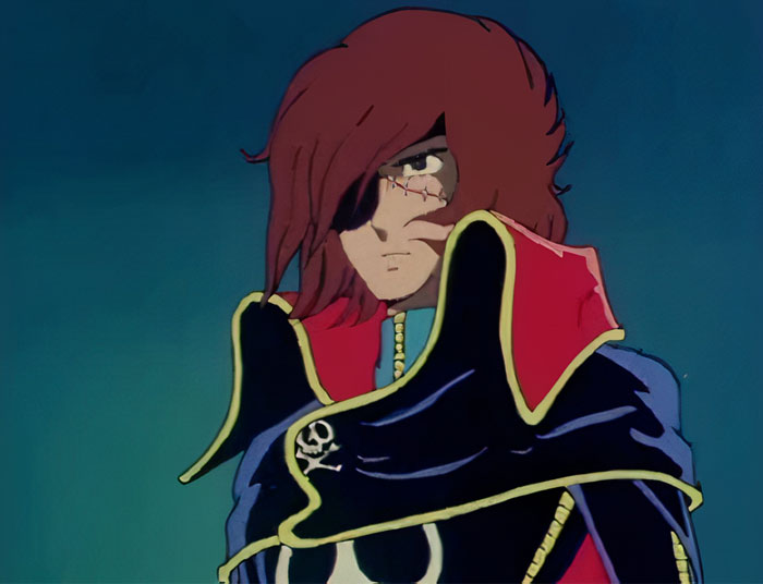 Captain Harlock with an eyepatch 
