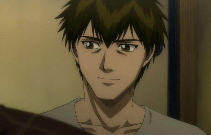 Rokurouta Sakuragi wearing grey shirt 