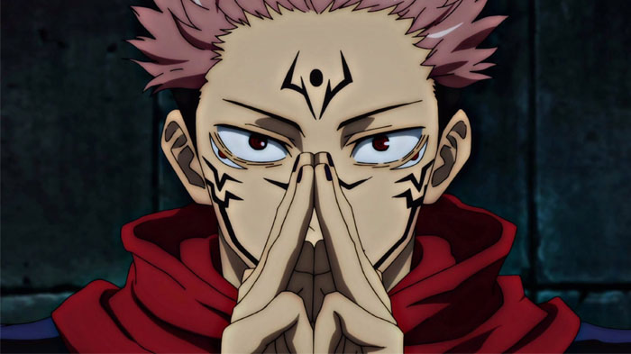 Sukuna with symbol on forehead