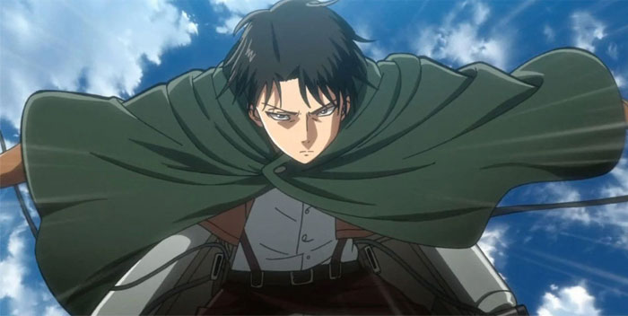 Levi wearing green cape
