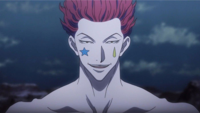 Hisoka Morow with red hair 