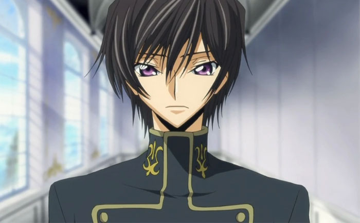 Lelouch Vi Britannia wearing black jacket 