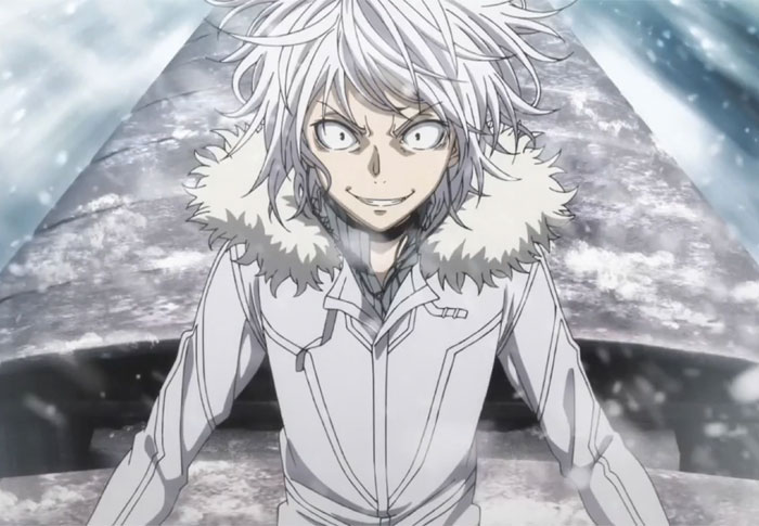 Accelerator wearing a white jacket 