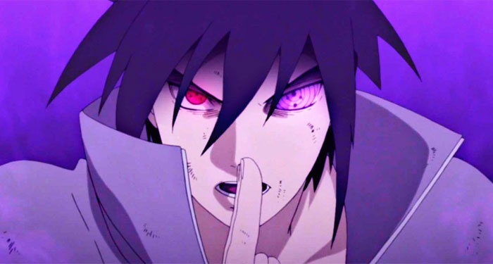 Sasuke using the Sharingan