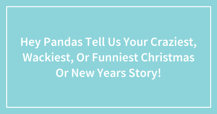 Hey Pandas Tell Us Your Craziest, Wackiest, Or Funniest Christmas Or New Years Story! (Closed)