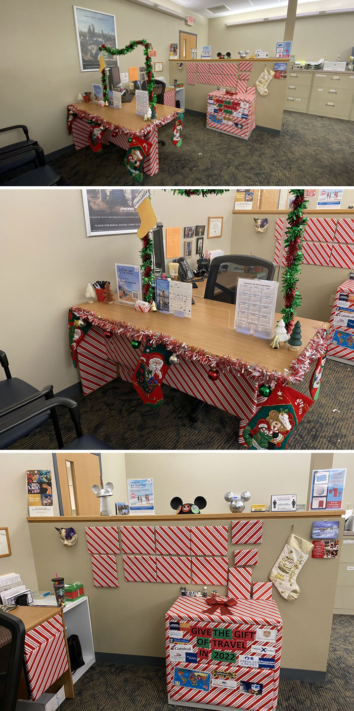 When You Really Want To Win The Christmas Decoration Contest At Work