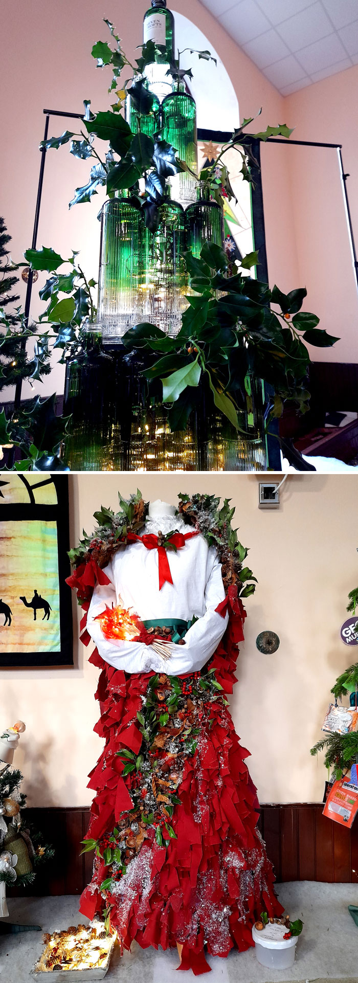 I Love Our Christmas Tree Festival. So Creative, So Lovely. The Gin Tree And Little Match Girl Were Favourites