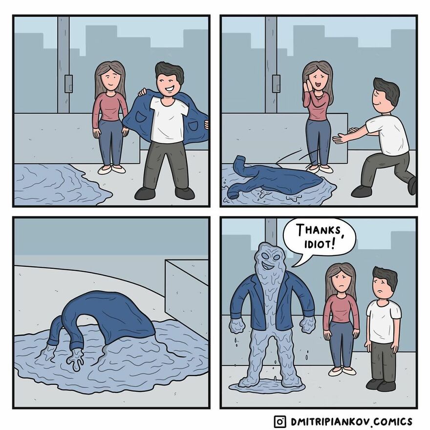 These Comics By This Russian Comedian Will Make The Day Of Those Who Like Dark Humor