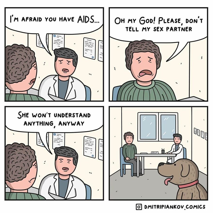 These Comics By This Russian Comedian Will Make The Day Of Those Who Like Dark Humor